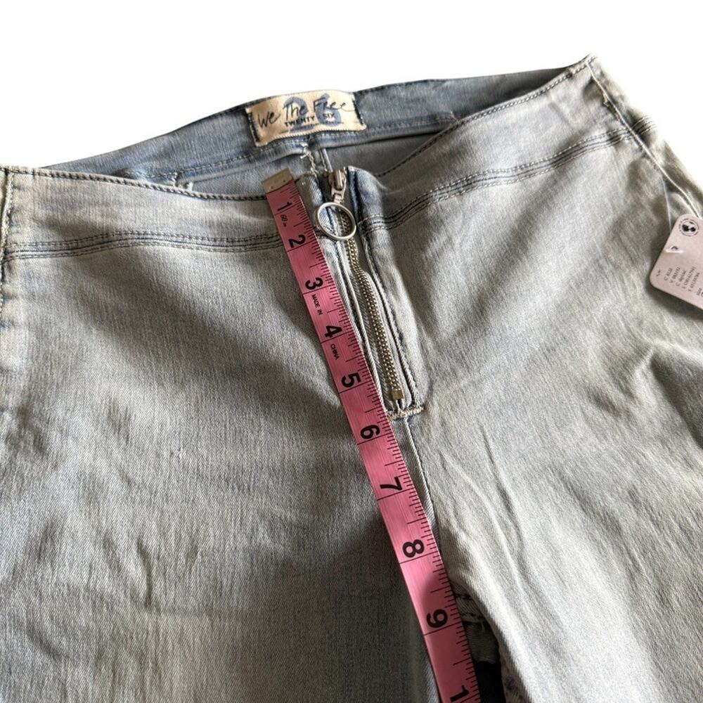 Free People We The Free Jett Low Rise Blue Fares Jeans Denim Stretch Size 26 NWT - Picture 5 of 8